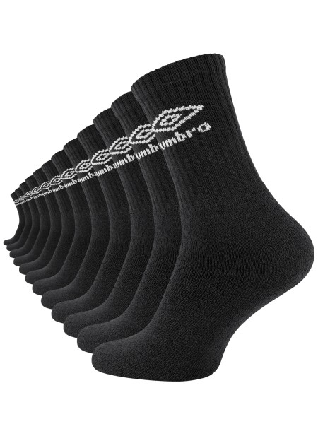 12 pairs of UMBRO sports socks for men - original sports socks with logo - ideal for sports & everyday wear