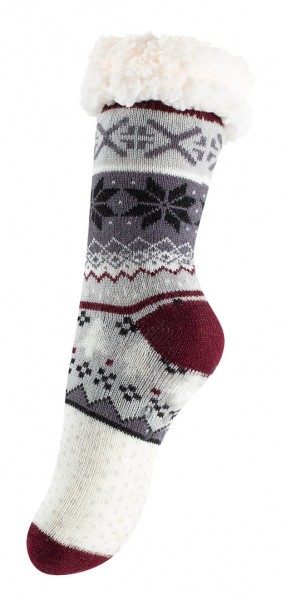 Hüttensocken im Norwegerdesign mit ABS-Sohle