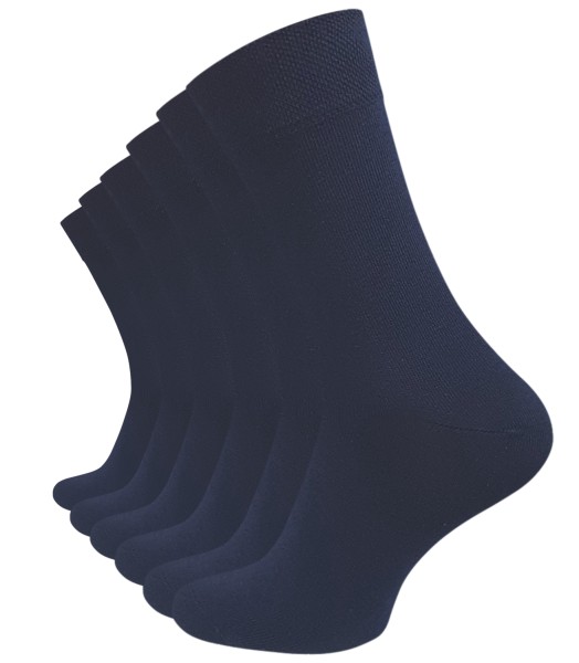 6 Pair Men's Diabetic Plain Socks, Seam Free (handlinked toes)