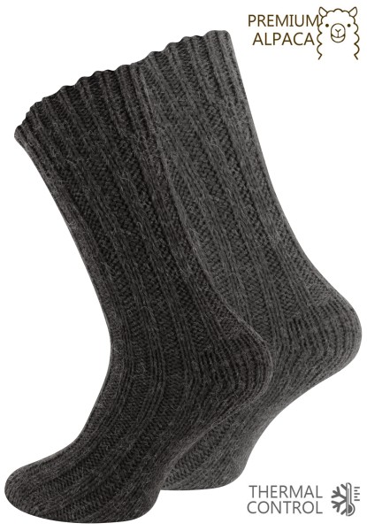 4 Paar Woll-Stricksocken mit ALPAKA, Unisex