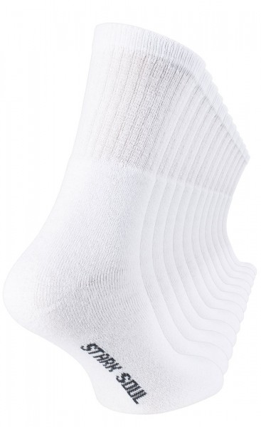 12 Pairs of STARK SOUL® Sport Crew Socks - black, white, grey