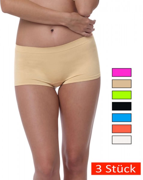 3er Set Women Seamless Microfiber panties hipster shorts