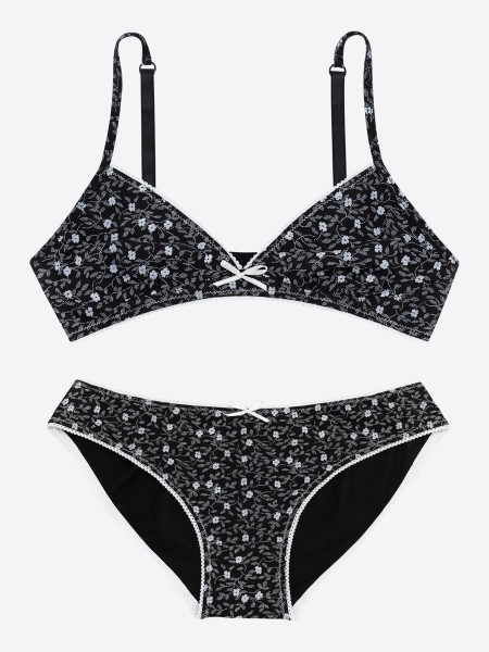 Yenita® "Cotton Enjoy" Lingerie Set, soft bra and panties