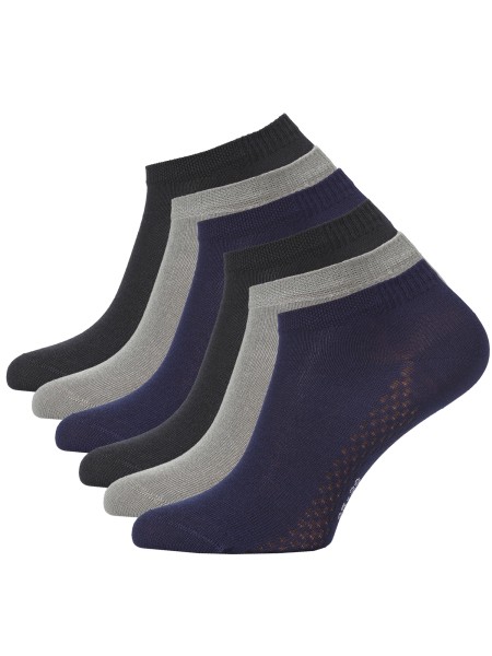 6 Paar Sneaker Socken aus Bambus – Unisex Sportsocken kurz für Damen & Herren