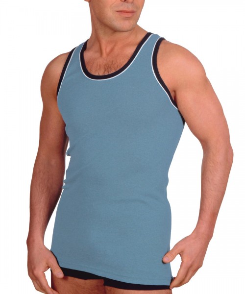 Men`s Vest, Tank-Top in melange color - (Single or 5 Pack)