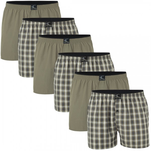 6 pack of "CLARK CROWN" Men woven boxershort