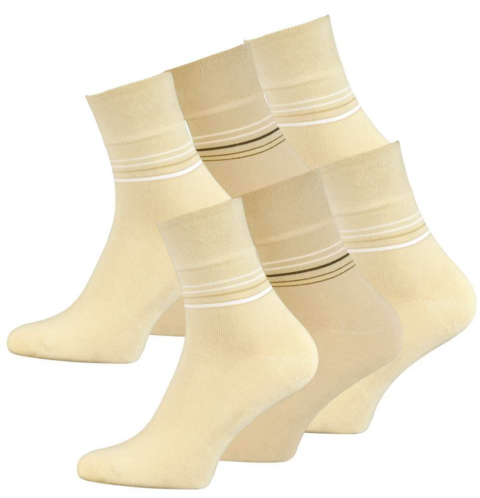 Komfort-Socken für Damen 100% Baumwolle schwarz venenfreundlicher Bund 10er Set 