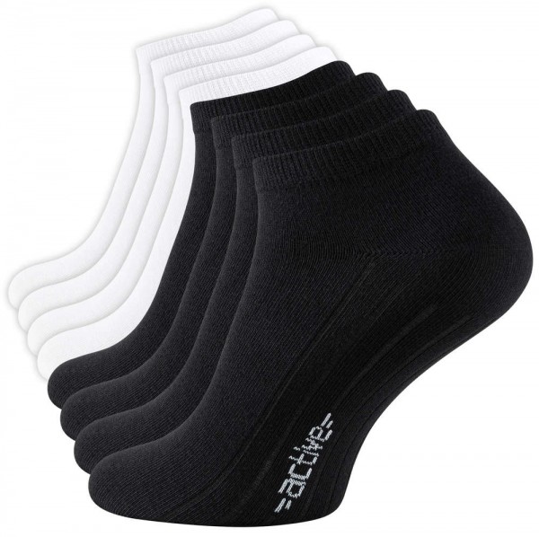 8 Paar Sneaker Socken, schwarz oder weiss