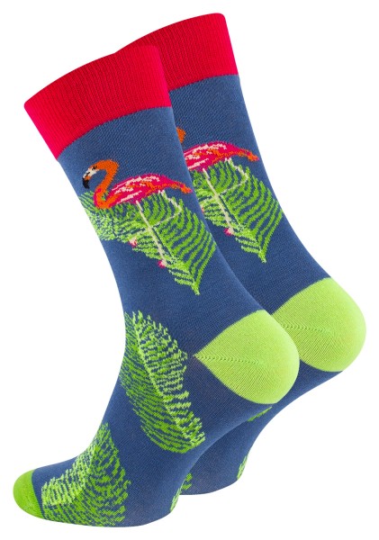 Bunte Hawaii Flamingo Socken