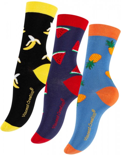 3 pairs of Sweet Fruit socks - one size