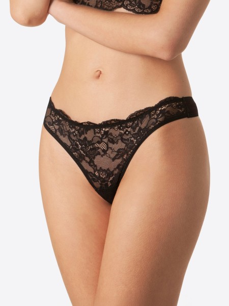 "Bamboo" front Lace Thong